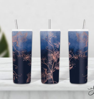 20oz Insulated Stainless Steel Travel Tumbler with (Floral)