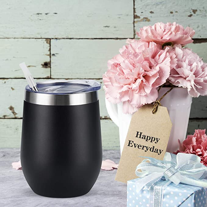 She Believed She Could So She Did - 12oz Insulated Stainless Steel Wine Tumbler