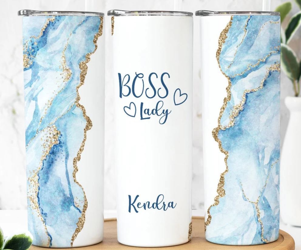 20oz Insulated Stainless Steel Travel Tumbler with (Boss Lady)