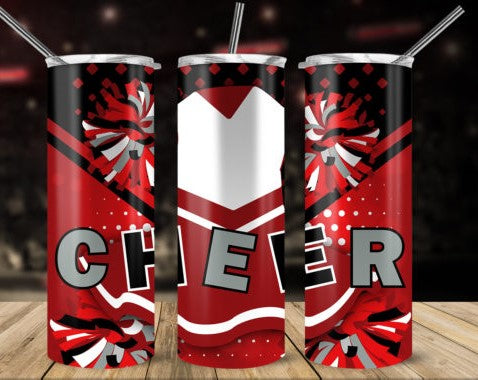 20oz Insulated Stainless Steel Travel Tumbler with (Cheerleader)
