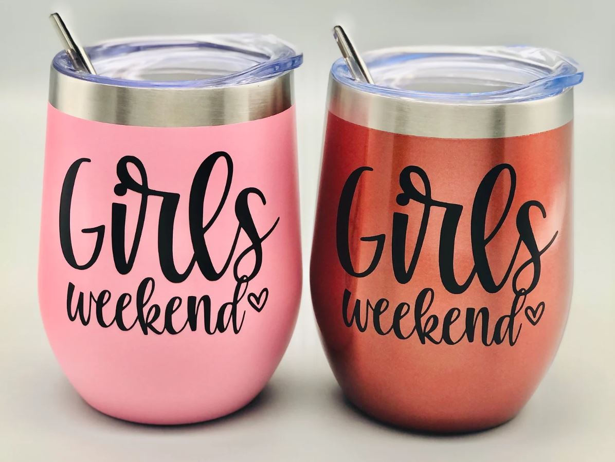 Girls Weekend-12oz Insulated Stainless Steel Wine Tumbler