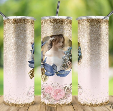 20oz Insulated Stainless Steel Travel Tumbler with lid and Custom Photo (1 Photo)