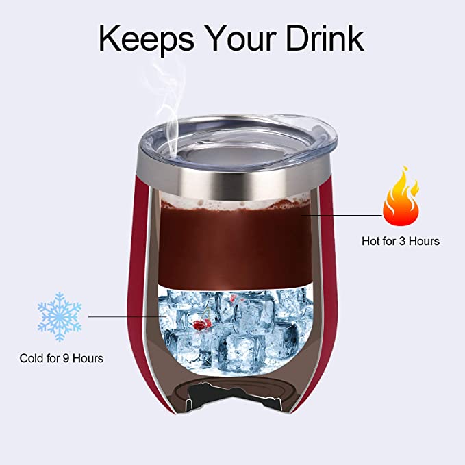 A Girl Knows -12oz Insulated Stainless Steel Wine Tumbler