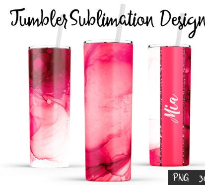 20oz Insulated Stainless Steel Travel Tumbler with lid and Custom Name (WaterColor)