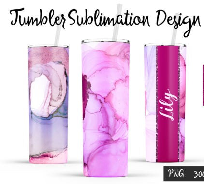20oz Insulated Stainless Steel Travel Tumbler with lid and Custom Name (WaterColor)