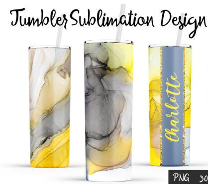 20oz Insulated Stainless Steel Travel Tumbler with lid and Custom Name (WaterColor)