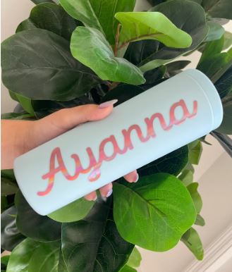 Personalized Tumbler with Lid and Matching Straw, Dark Matte Pastel Colored Acrylic Tumbler, 16oz