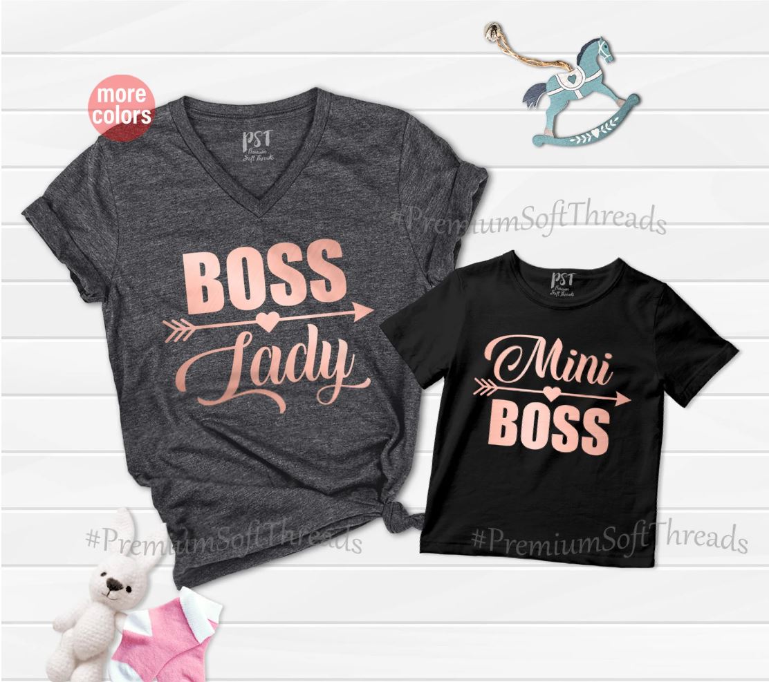 Boss Lady and Mini Boss (Matching Shirts)- Shirt