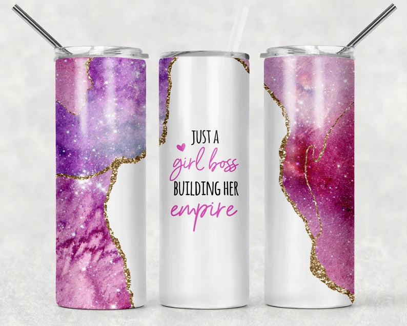 20oz Insulated Stainless Steel Travel Tumbler with (Boss Lady)