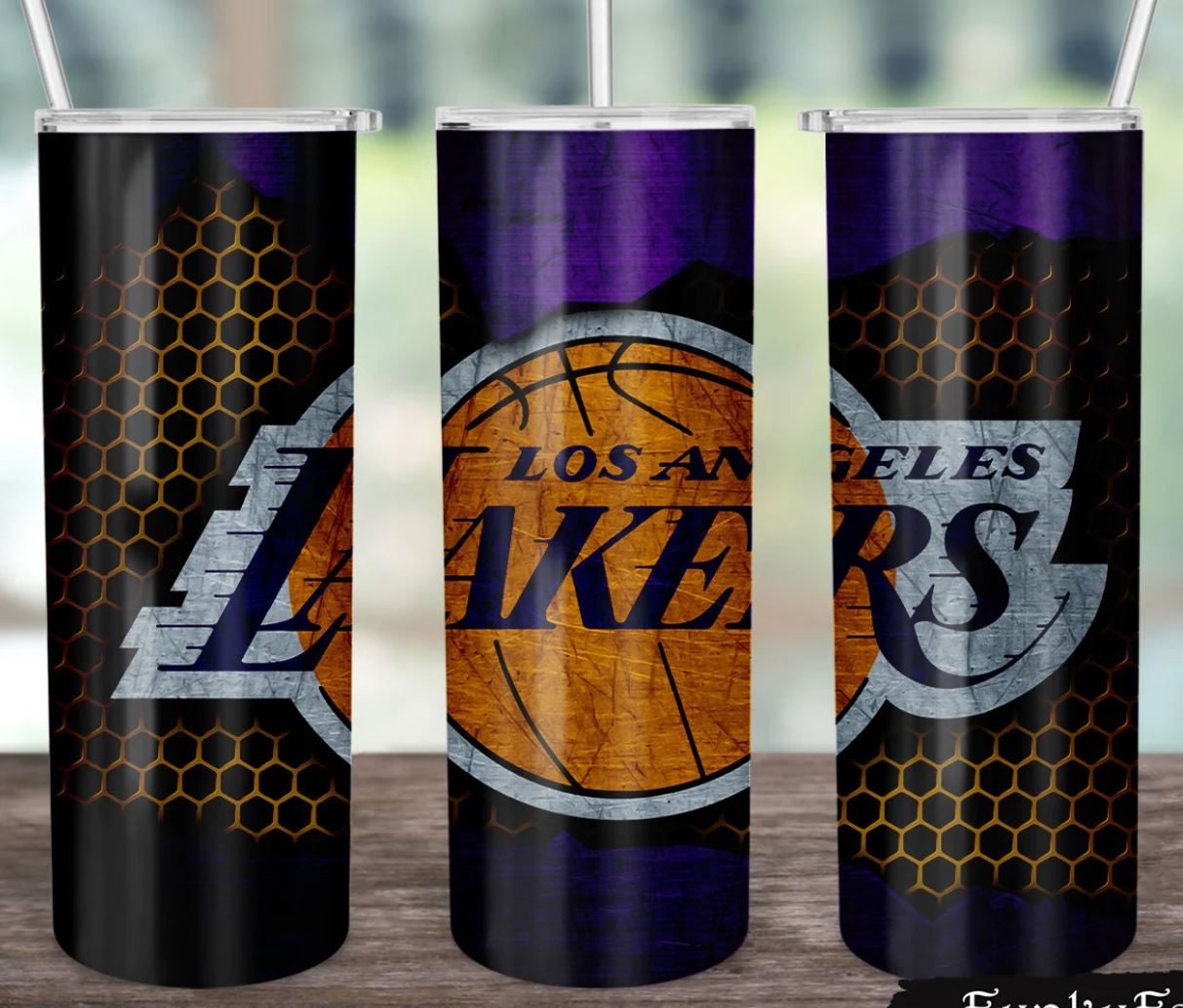 Lakers - 20oz Skinny Insulated Stainless Steel Travel Tumbler