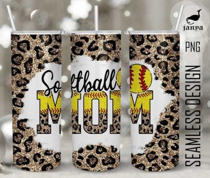 20oz Insulated Stainless Steel Travel Tumbler with lid Mom (Sports Mom)