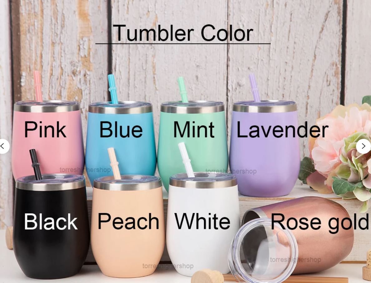 Boss Lady - 12oz Insulated Stainless Steel Travel Wine Tumbler