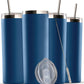 20oz Skinny Insulated Stainless Steel Tumbler with Lid and Straw
