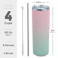 20oz Skinny Insulated Stainless Steel Tumbler with Lid and Straw