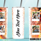 20oz Insulated Stainless Steel Travel Tumbler with lid and Custom Photo (4 Photos and Text)