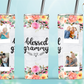 20oz Insulated Stainless Steel Travel Tumbler with lid and Custom Photo Blessed Mom, Granny, Mama, Nanny, Nana