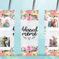 20oz Insulated Stainless Steel Travel Tumbler with lid and Custom Photo Blessed Mom, Granny, Mama, Nanny, Nana