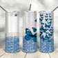 Blue Butterflies 20oz Insulated Stainless Steel Travel Tumbler with lid and Custom Photo (1 Photo)