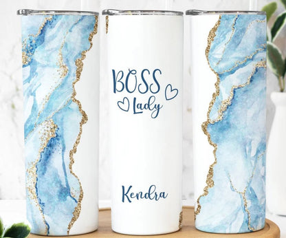 20oz Insulated Stainless Steel Travel Tumbler with (Boss Lady)