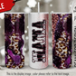 20oz Insulated Stainless Steel Travel Tumbler with lid MAMA (Cow Girl Hide Wrap)