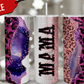 20oz Insulated Stainless Steel Travel Tumbler with lid MAMA (Cow Girl Hide Wrap)