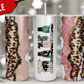 20oz Insulated Stainless Steel Travel Tumbler with lid MAMA (Cow Girl Hide Wrap)