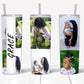 20oz Insulated Stainless Steel Travel Tumbler with lid and Custom Photo (4 Photo and Name)