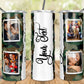 Camouflage 20oz Insulated Stainless Steel Travel Tumbler with lid- Custom Photo (4 Photos and Text)