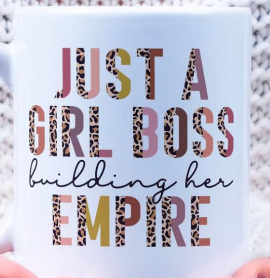 Girl Boss Building and Empire - 12oz Insulated Stainless Steel Wine Tumbler