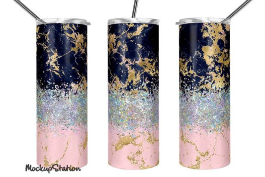 20oz Insulated Stainless Steel Travel Tumbler - Marble Tumbler