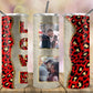 20oz Insulated Stainless Steel Travel Tumbler with lid and Custom Photo and Text - Love