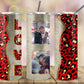 20oz Insulated Stainless Steel Travel Tumbler with lid and Custom Photo and Text - Love