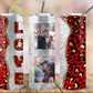 20oz Insulated Stainless Steel Travel Tumbler with lid and Custom Photo and Text - Love