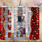 20oz Insulated Stainless Steel Travel Tumbler with lid and Custom Photo and Text - Love