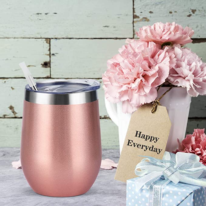 She Believed She Could So She Did - 12oz Insulated Stainless Steel Wine Tumbler