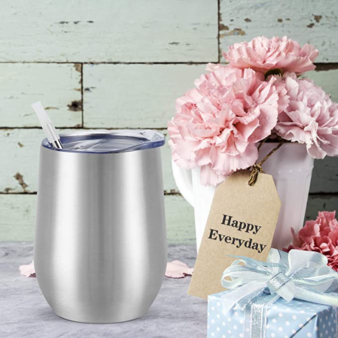She Believed She Could So She Did - 12oz Insulated Stainless Steel Wine Tumbler