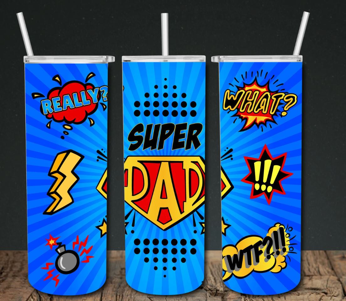 Super Dad- 20oz Insulated Stainless Steel Travel Tumbler