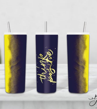20oz Insulated Stainless Steel Travel Tumbler - Think Positive