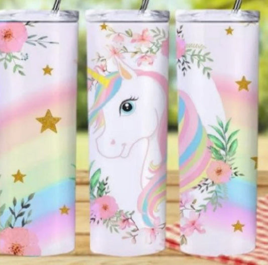 Rainbow Unicorn- 20oz Insulated Stainless Steel Travel Tumbler