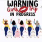 Warning Girls Trip in Progress Customized Passport Cover or Luggage Tag