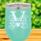 Monogram -12oz Insulated Stainless Steel Wine Tumbler - Custom Text