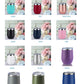Monogram -12oz Insulated Stainless Steel Wine Tumbler - Custom Text