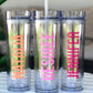 Personalized Tumbler with Lid and Straw, Clear Acrylic Tumbler, 16oz