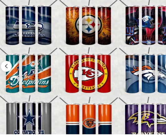 NFL and NCAA - Insulated Stainless Steel Tumbler- Choose from Any Team