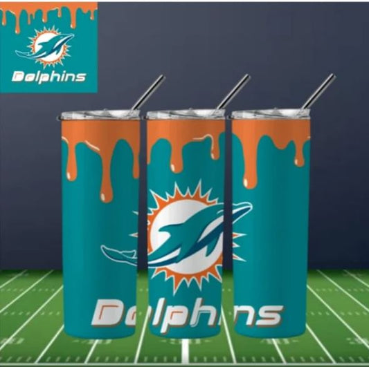 20oz Insulated Stainless Steel Travel Tumbler - Miami Dolphins