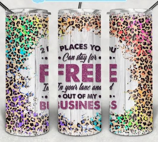 20oz Insulated Stainless Steel Travel Tumbler - Out of My Business