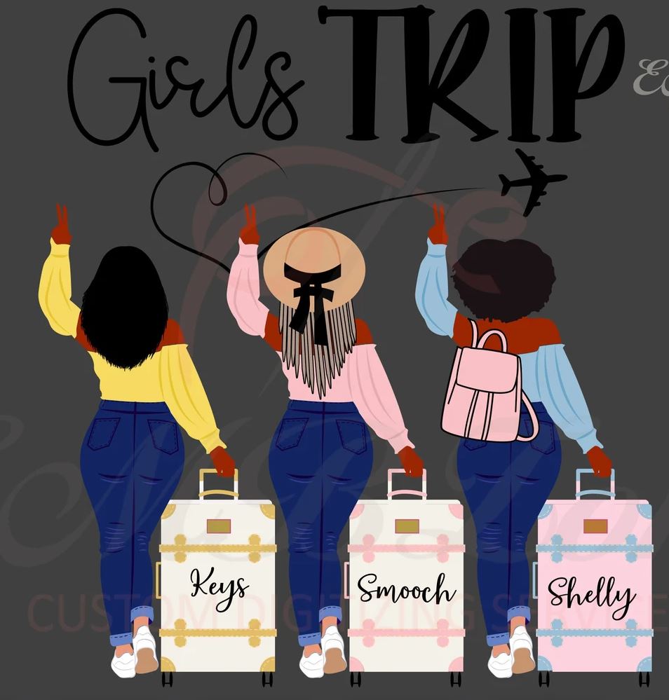 Girls Trip in Progress Customized Passport Cover or Luggage Tag