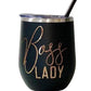 Boss Lady - 12oz Insulated Stainless Steel Travel Wine Tumbler