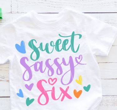 Sweet, Sassy, Six (Customize to any number)  - Shirt
