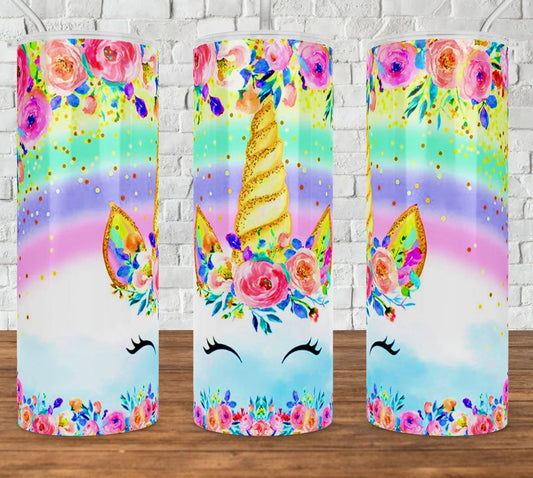 Rainbow Unicorn- 20oz Insulated Stainless Steel Travel Tumbler